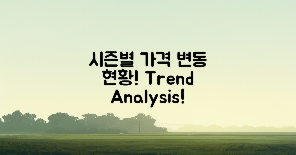 시즌별 가격 변동 현황