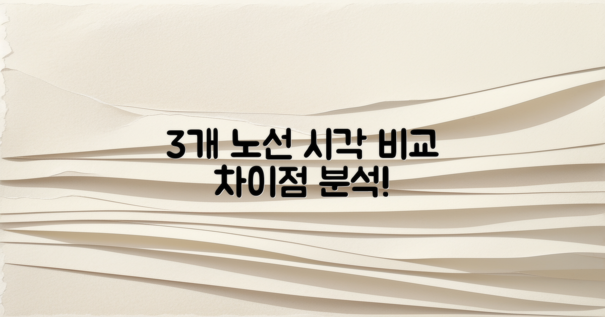 3개 노선 시각 비교