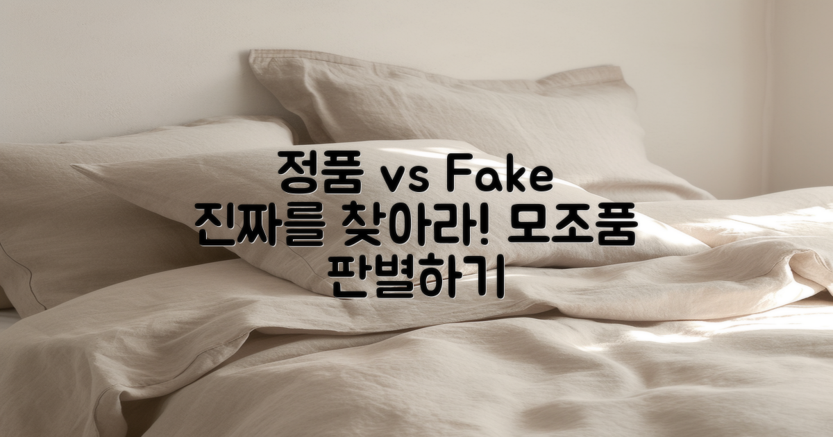 정품 vs 모조품 비교