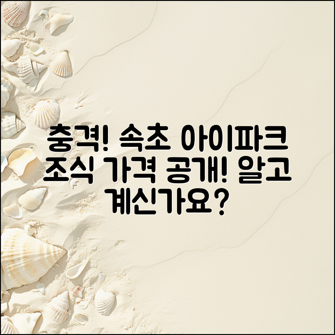 충격적인 속초 아이파크스위트조식 가격, 알고 계신가요?