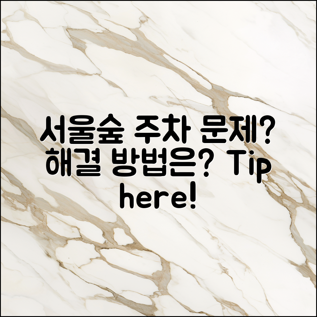 서울숲일 식당 주차, 어떻게 해결할까요?