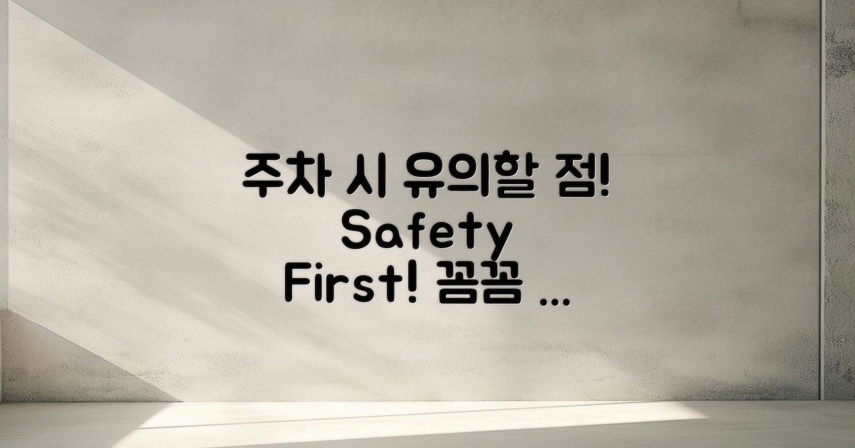 주차 시 주의해야 할 점