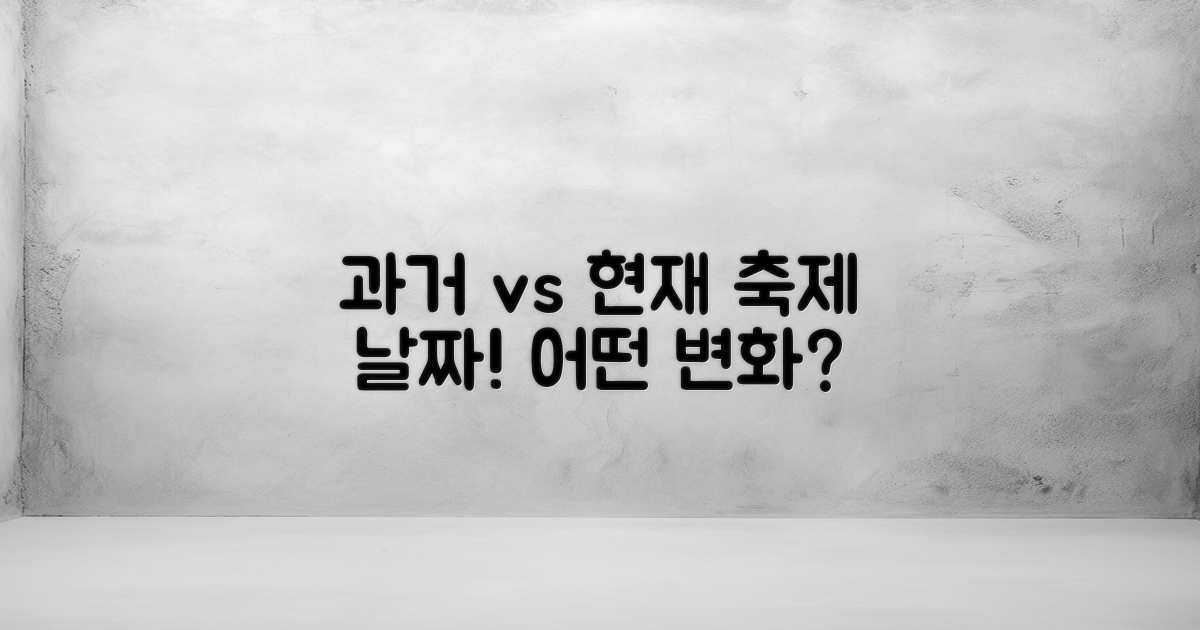 과거 vs 현재 축제 날짜