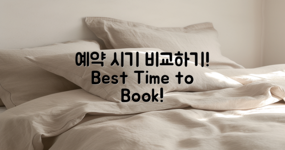 예약 시기 비교