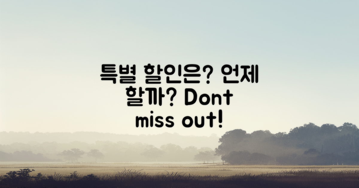 특별 할인은 언제 있을까?