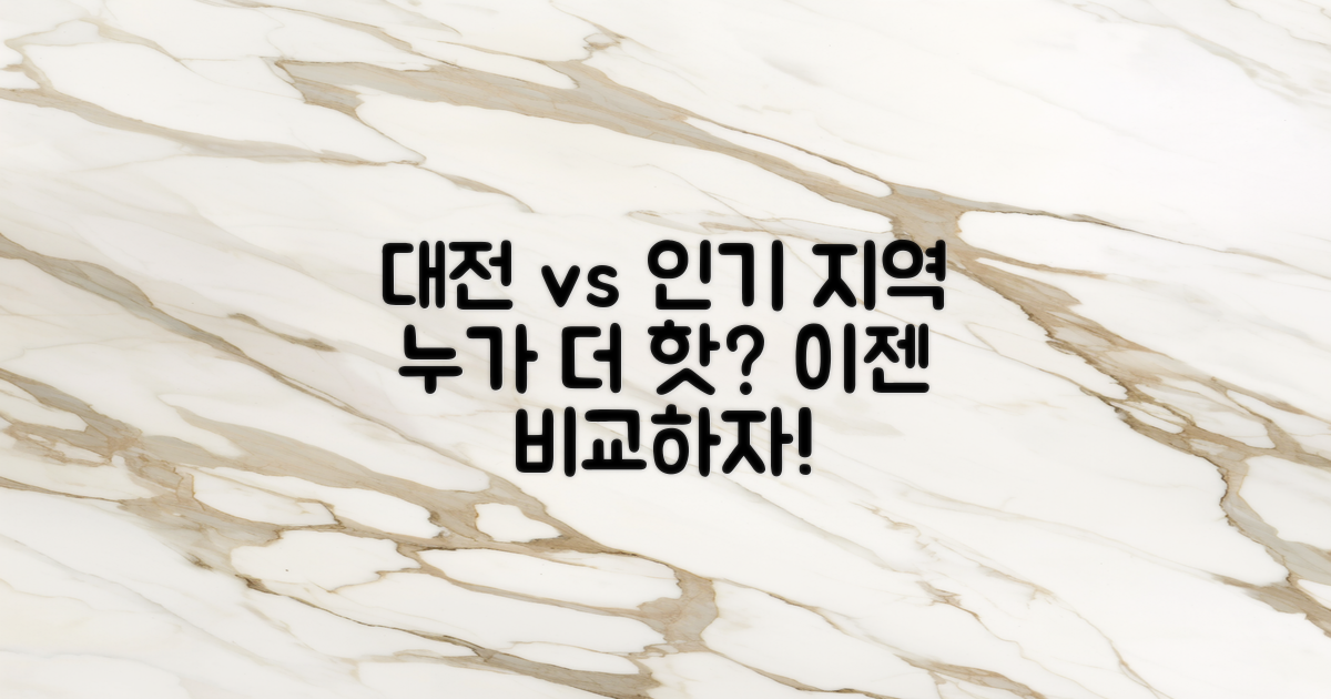 대전 vs 타 지역의 인기