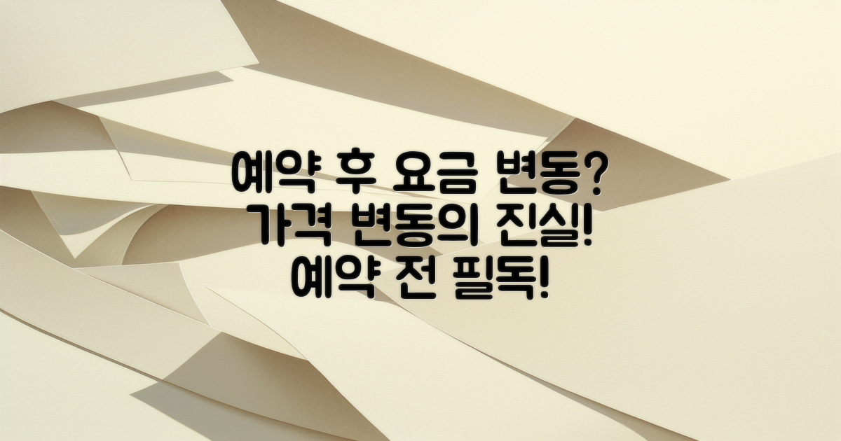 예약 후 요금 변동 사례