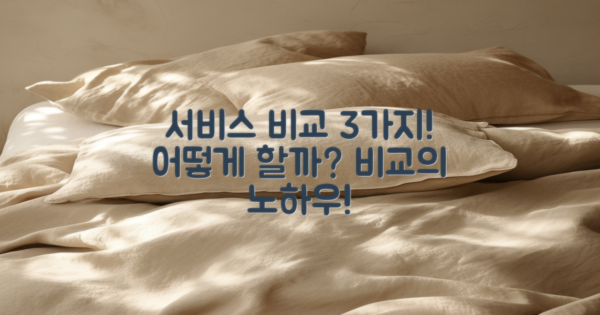 3가지 서비스 비교 방법