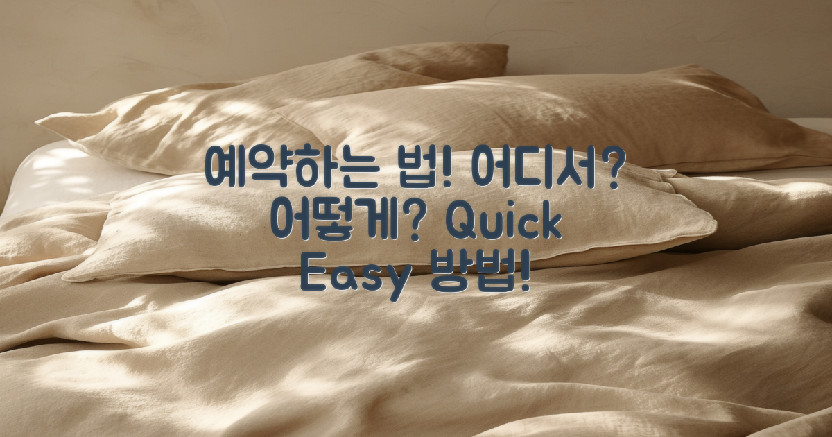 어떻게 예약할 수 있을까?