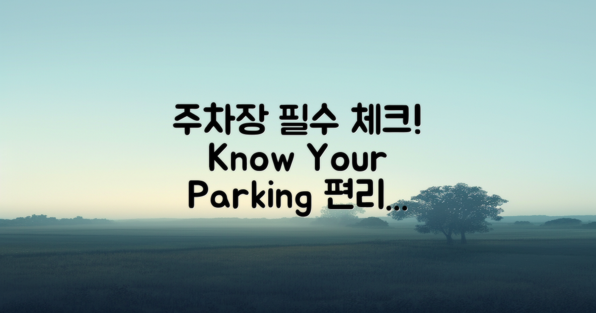 주변 주차장 알아두세요