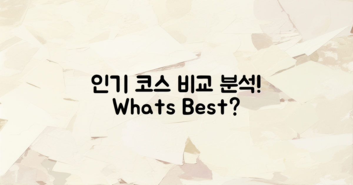 인기 코스 비교 분석