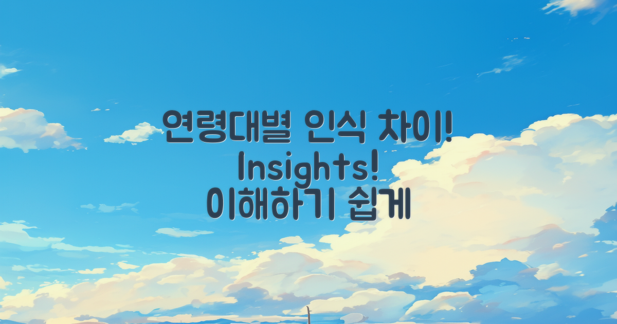 연령대별 인식 차이