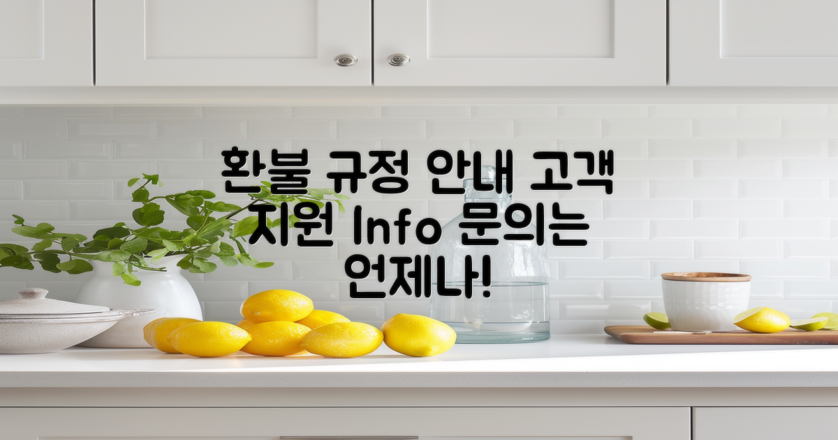 환불 규정과 고객 지원 정보