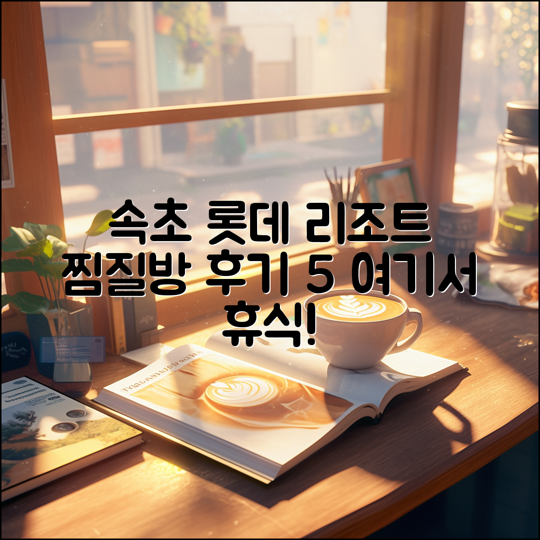 속초 롯데 리조트 찜질방 후기 5가지