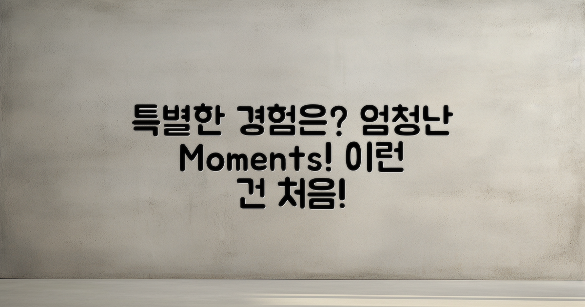 어떤 특별한 경험이 있을까?