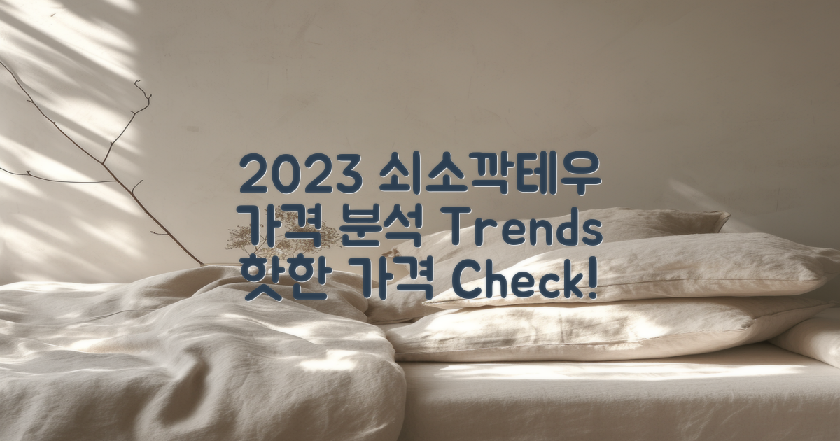 2023 쇠소깍테우 가격 분석