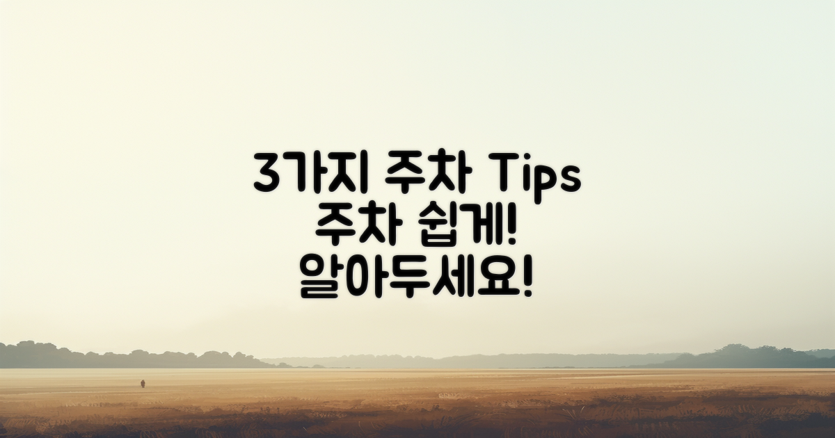 3가지 주차 요령