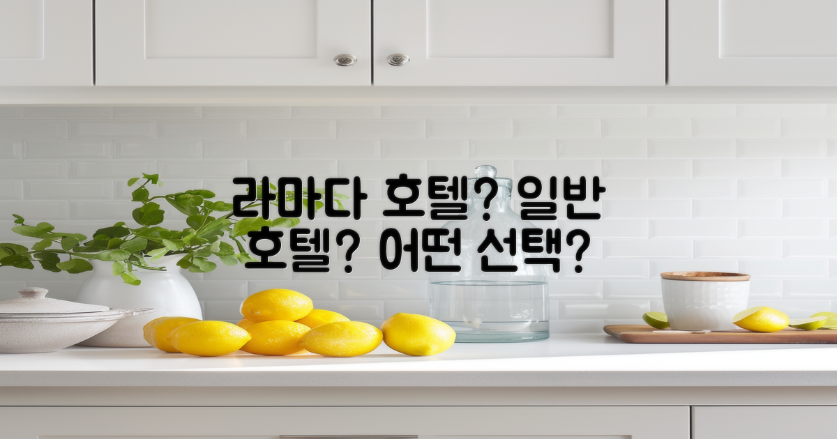 라마다 호텔 vs 일반 호텔