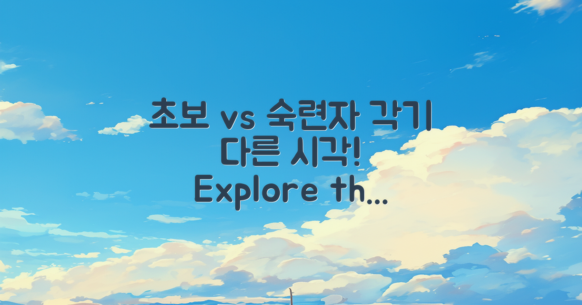 초보자와 숙련자의 시각