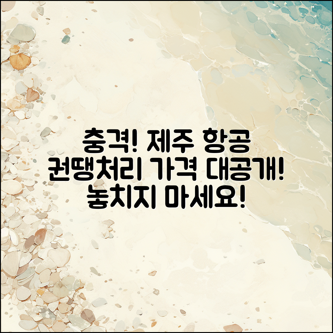 충격적인 제주 항공 권땡처리 가격 대공개!