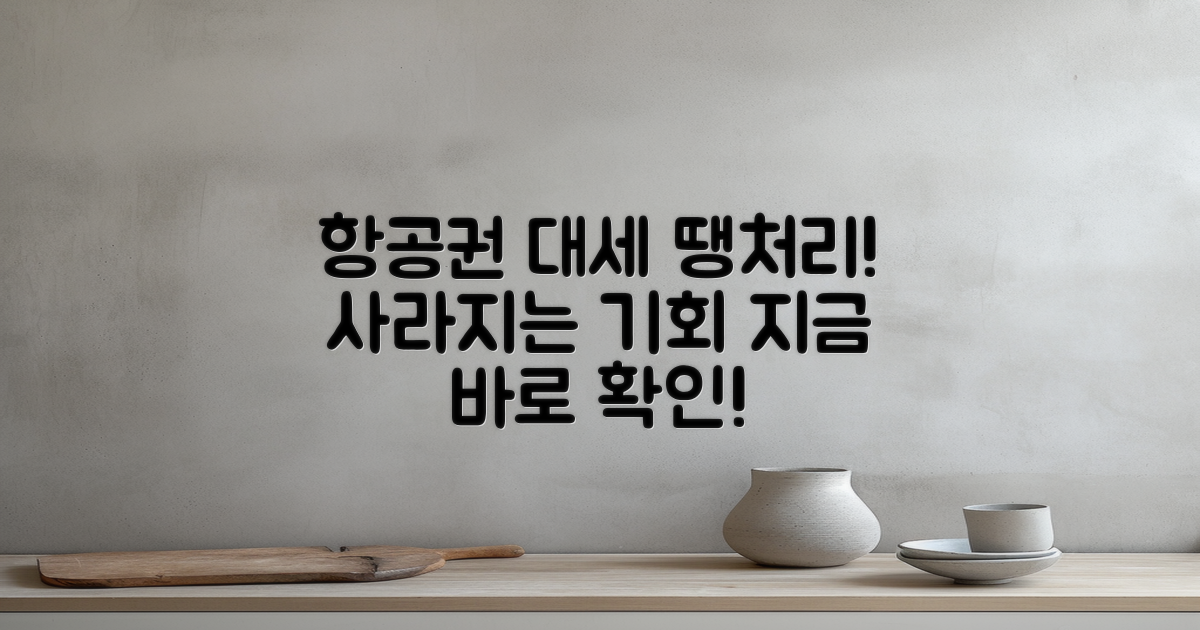 항공권 땡처리란?