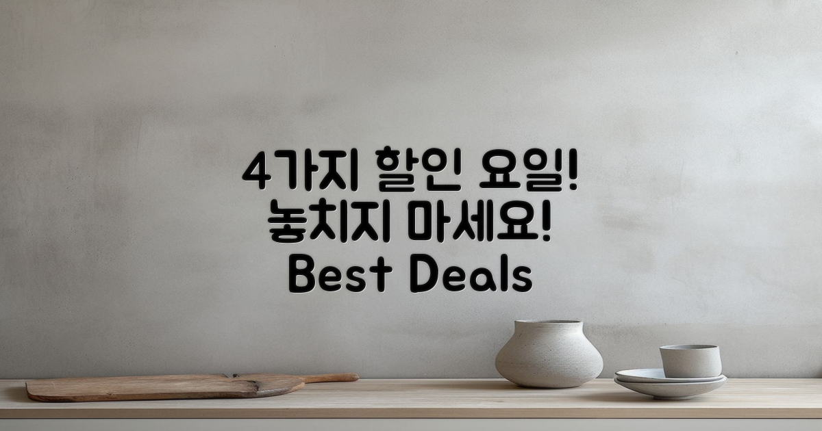 4가지 할인 요일