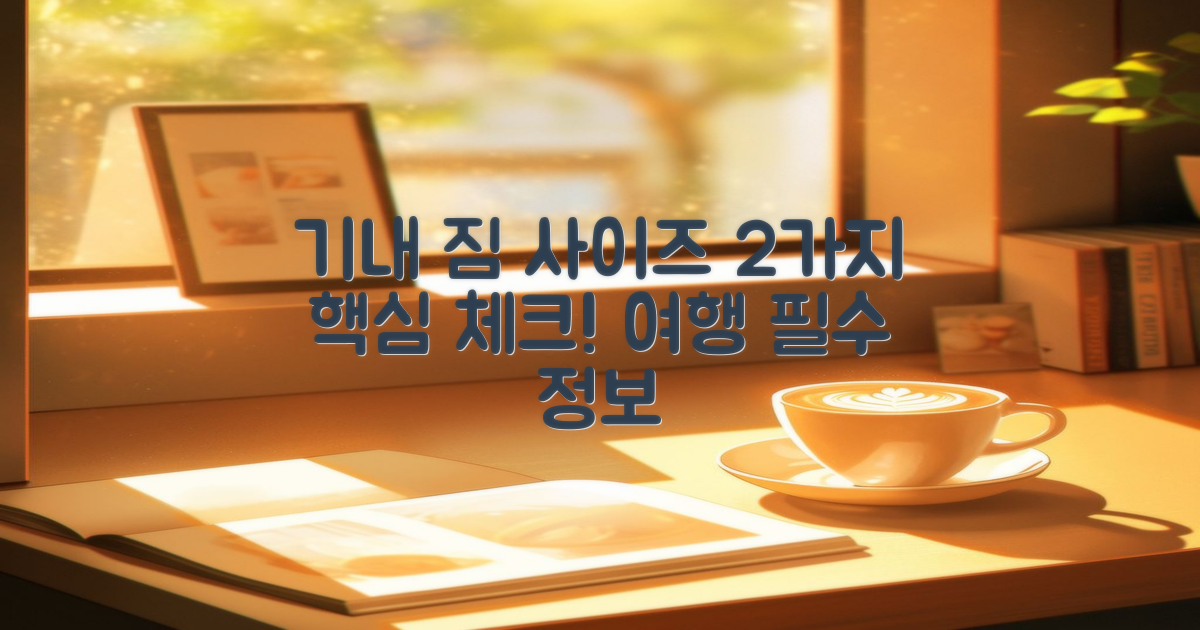 2가지 기내 짐 사이즈