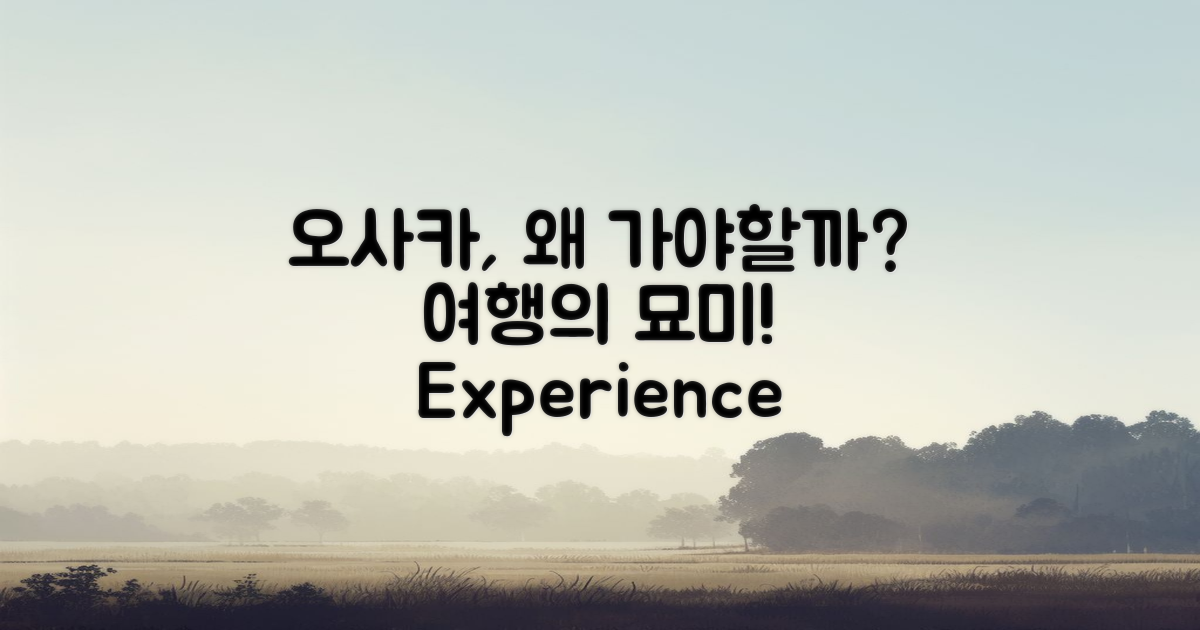 왜 오사카에서 해야 할까?