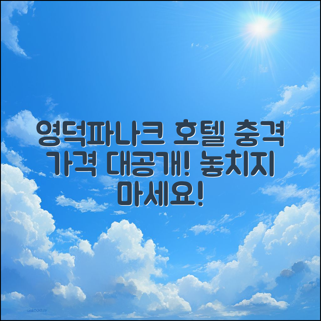 충격적인 영덕파나크 호텔 가격 대공개!