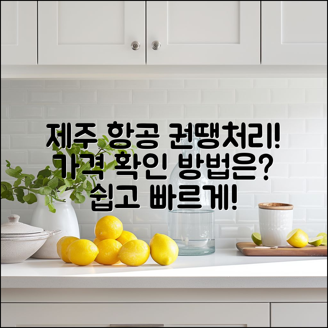 제주 도 항공 권땡처리 가격, 어떻게 확인할 수 있을까?