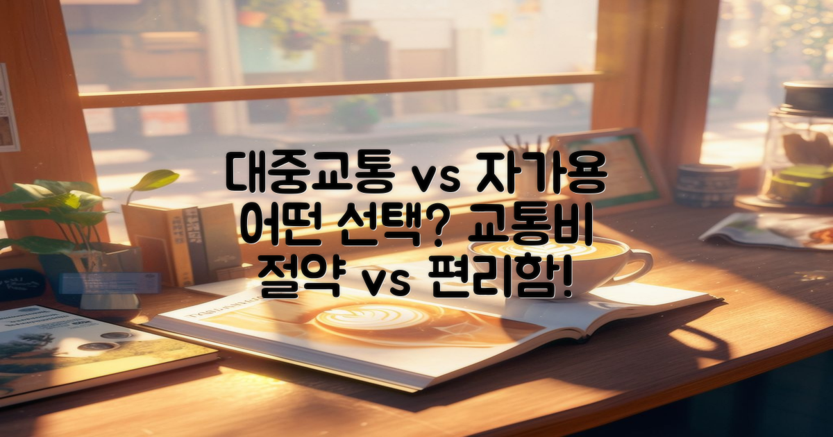 대중교통 vs 자가용 선택
