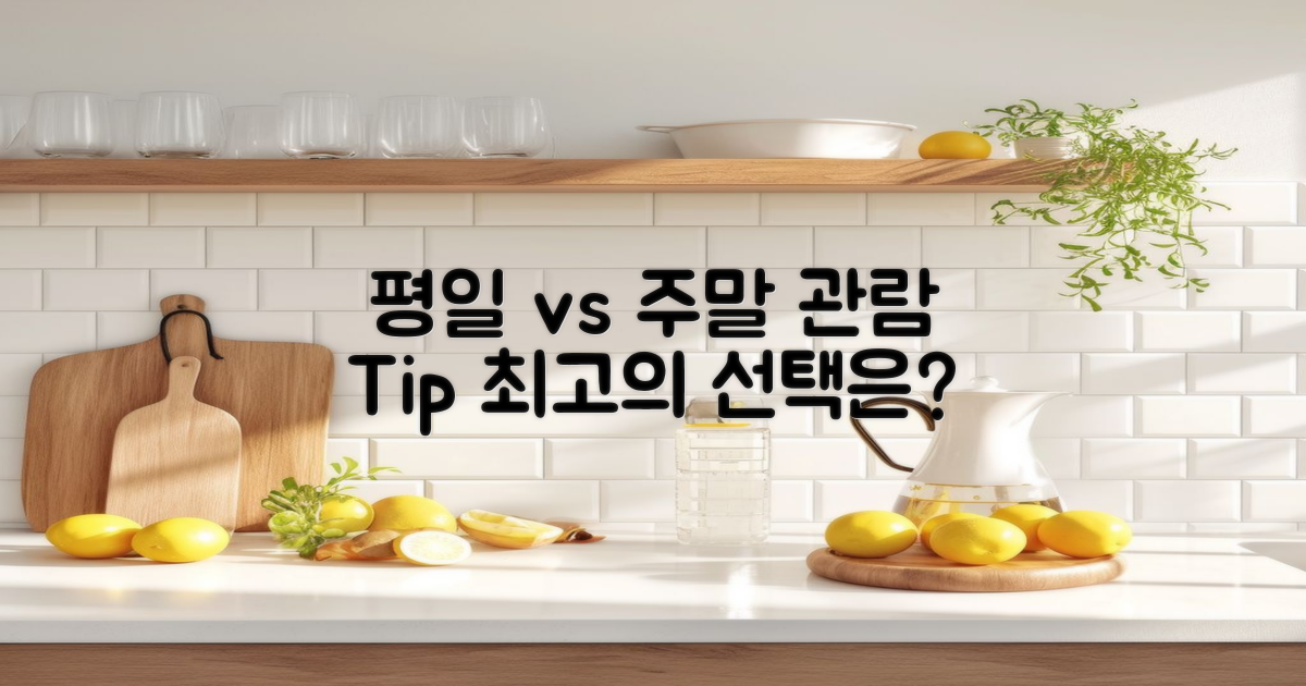 평일 vs 주말 관람 팁