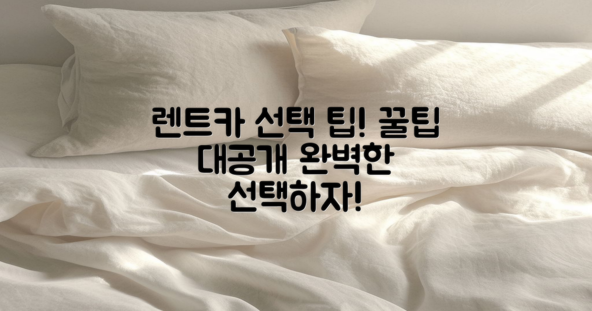 렌트카 선택의 팁은 무엇일까?