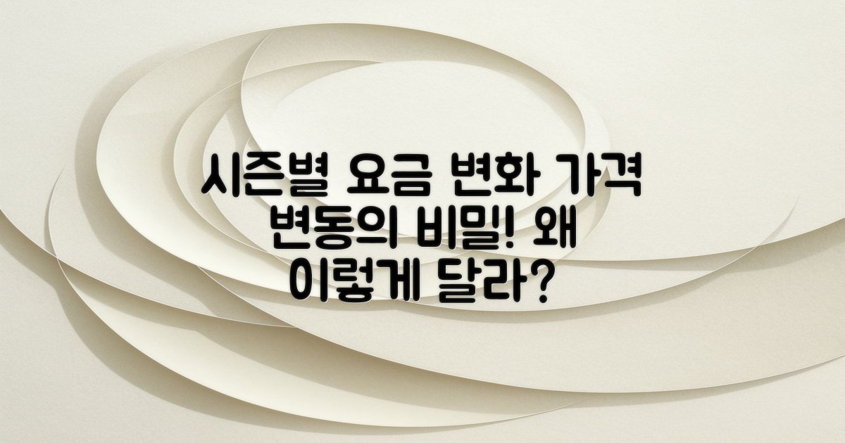 시즌별 요금 변동 요인