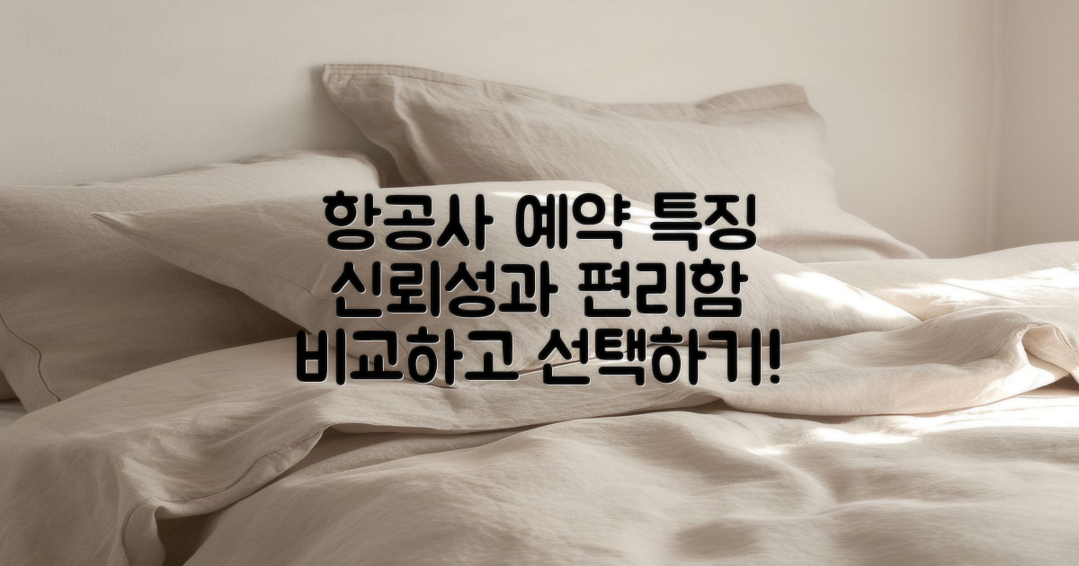 항공사별 예약 특징 분석