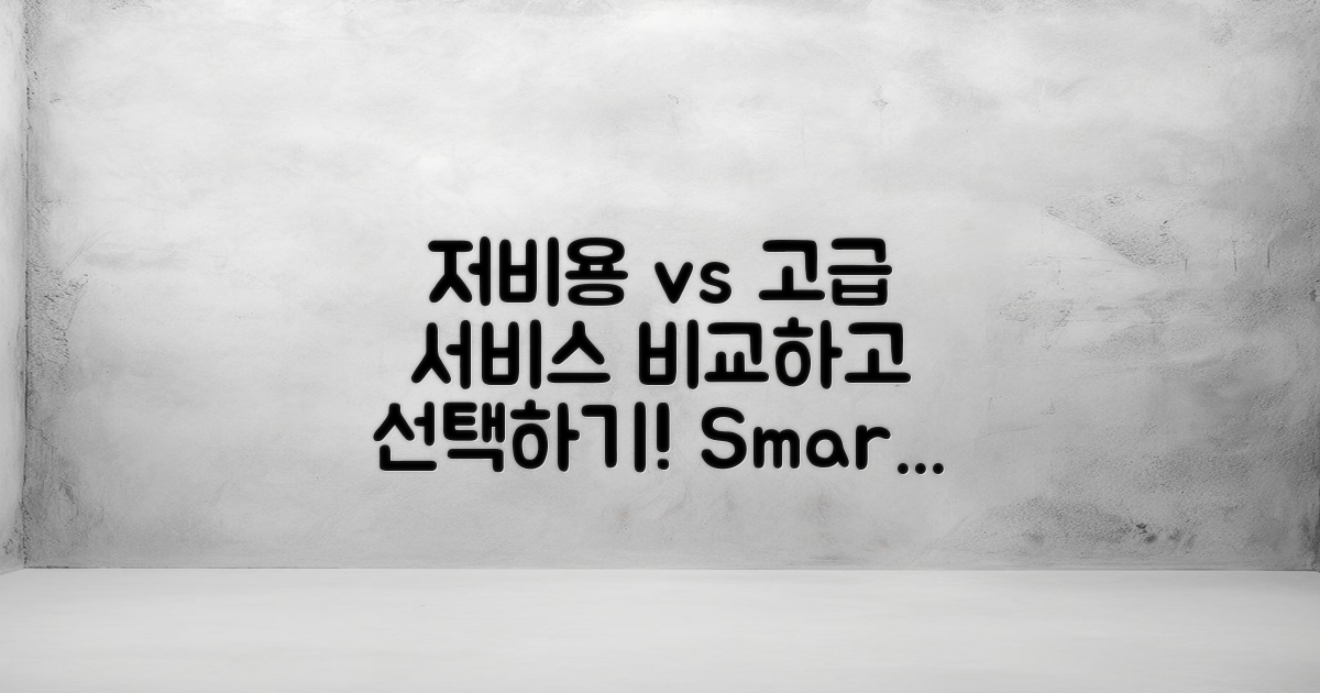 저비용과 고급 서비스 비교