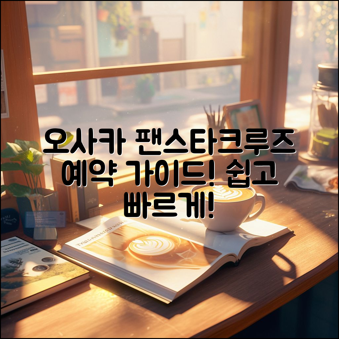 오사카 팬스타크루즈 예약, 어떻게 할까?