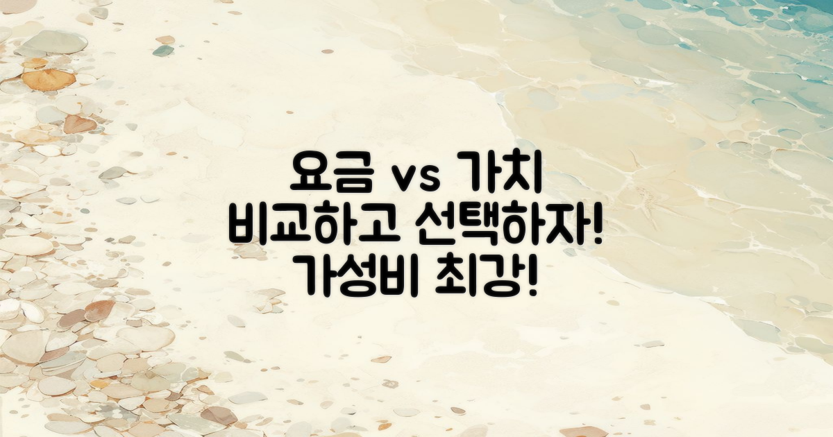 요금과 가치 비교