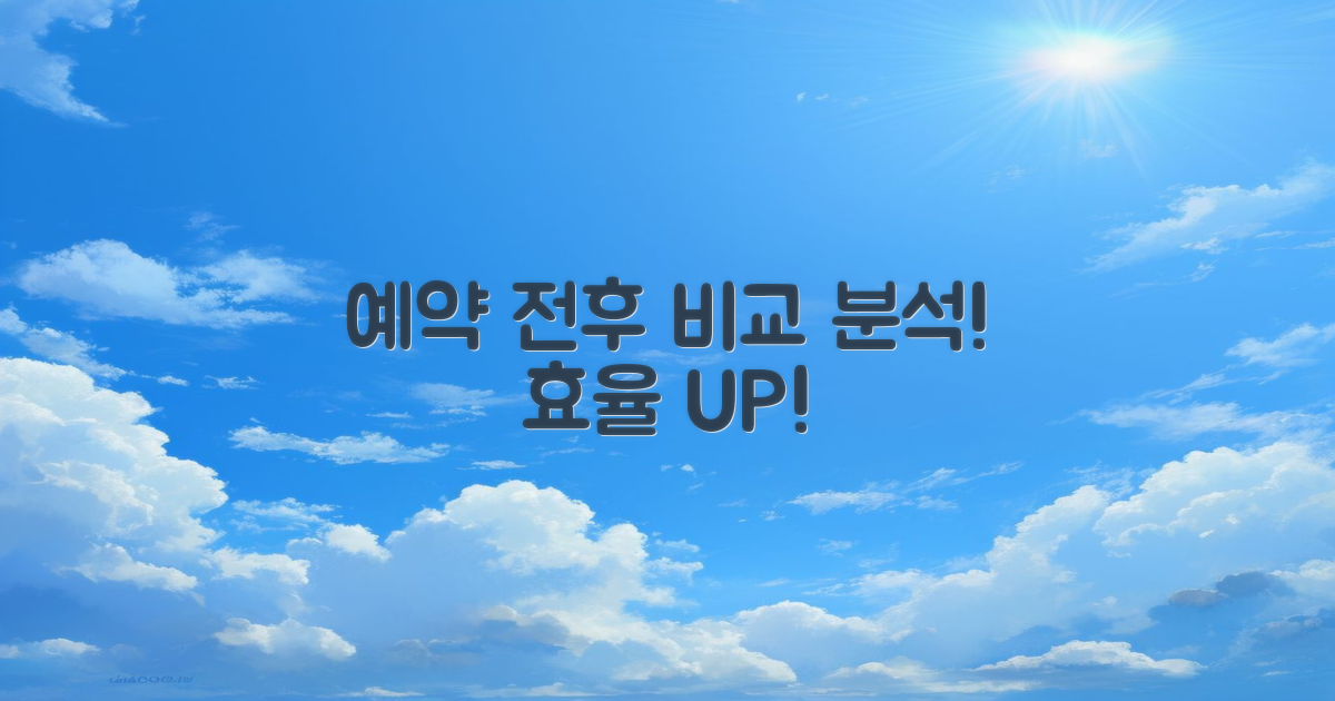 예약 전후 비교 분석