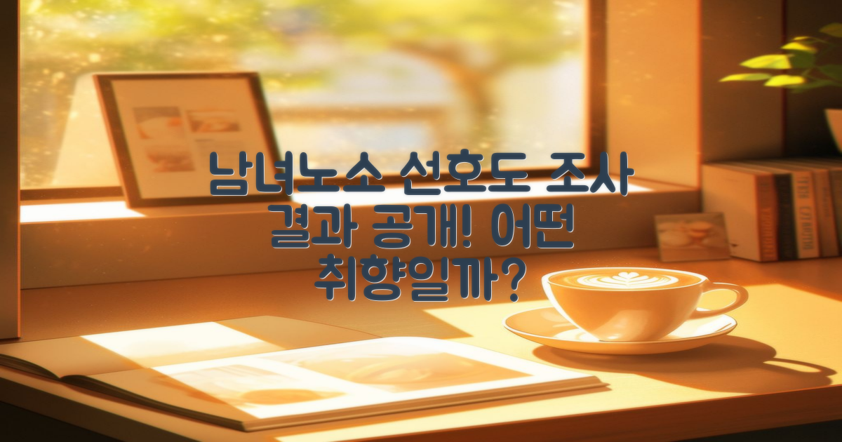 남녀노소 선호도 조사