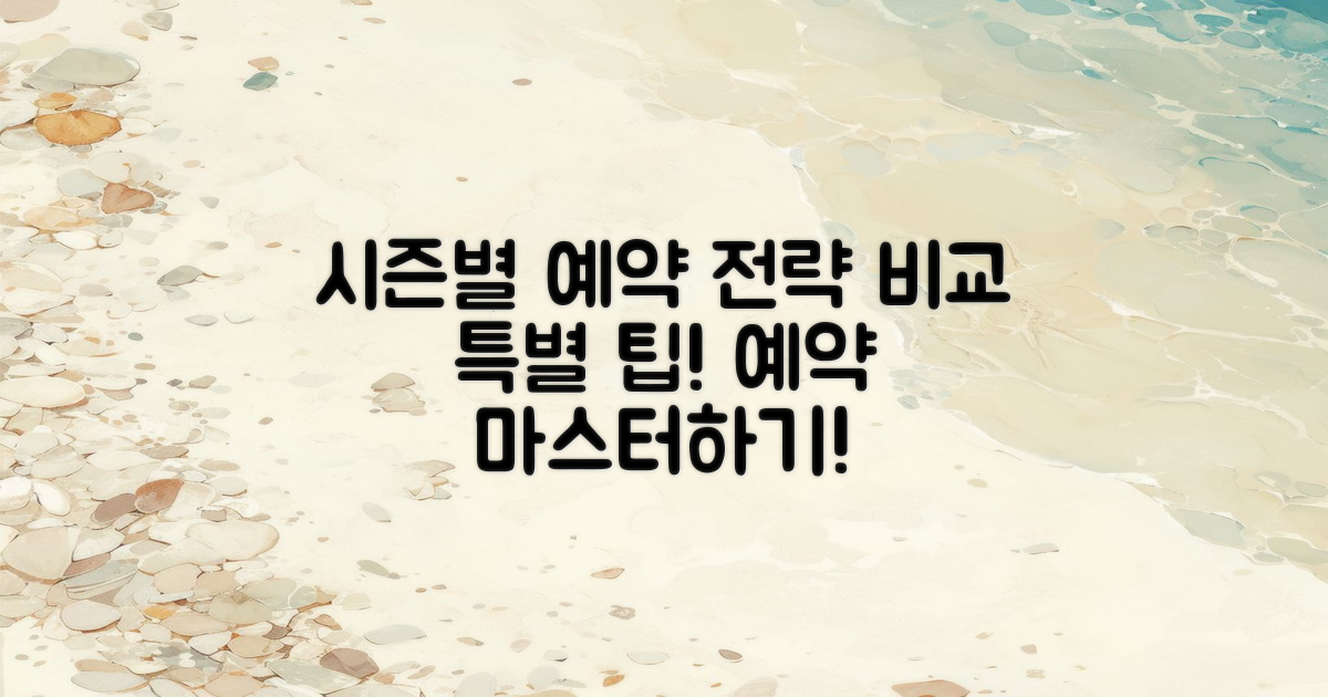 시즌별 예약 전략 비교