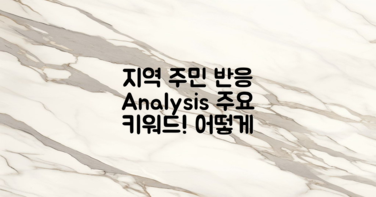 지역 주민의 반응 분석