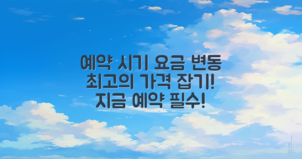 예약 시기와 요금 변동