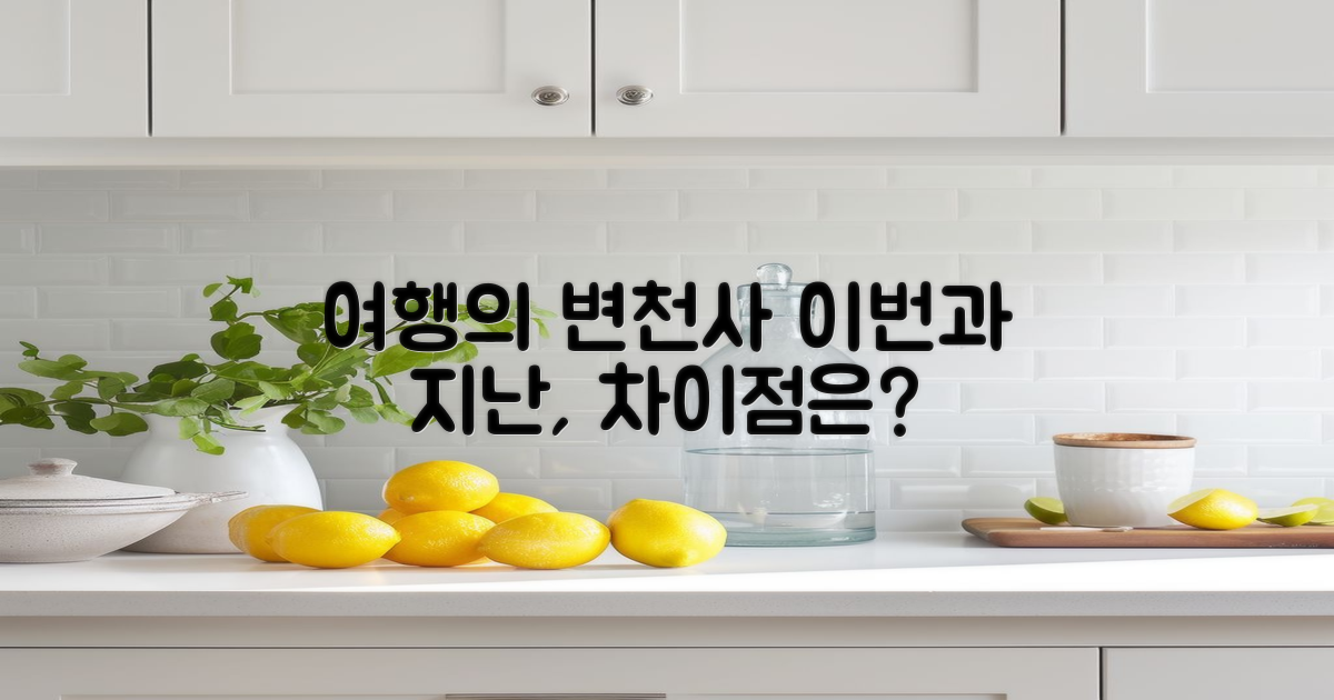 이전 여행과의 차이점