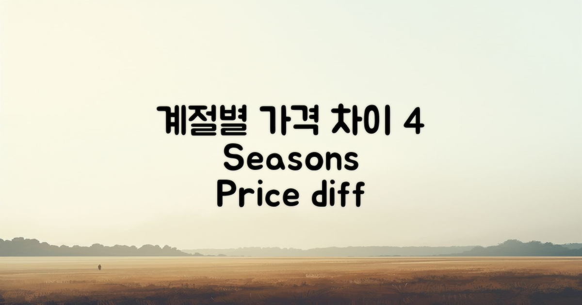 4대 시즌별 가격 차이