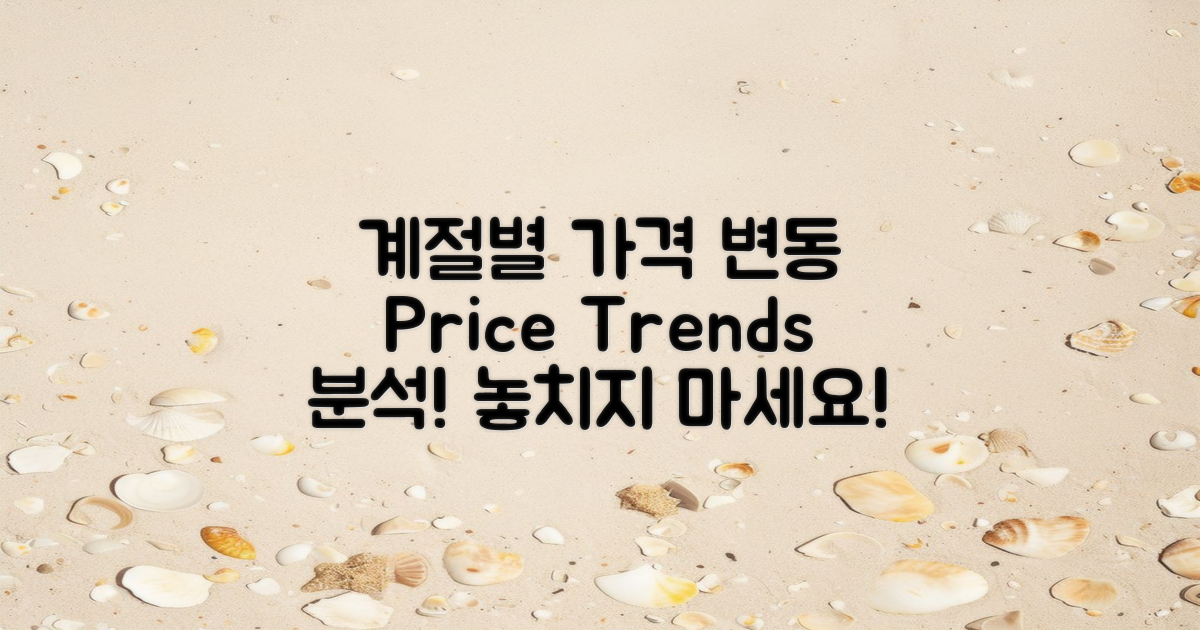 계절별 가격 변동 파악