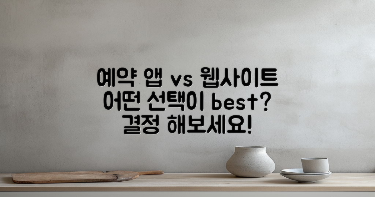 예약 앱 vs 웹사이트 활용