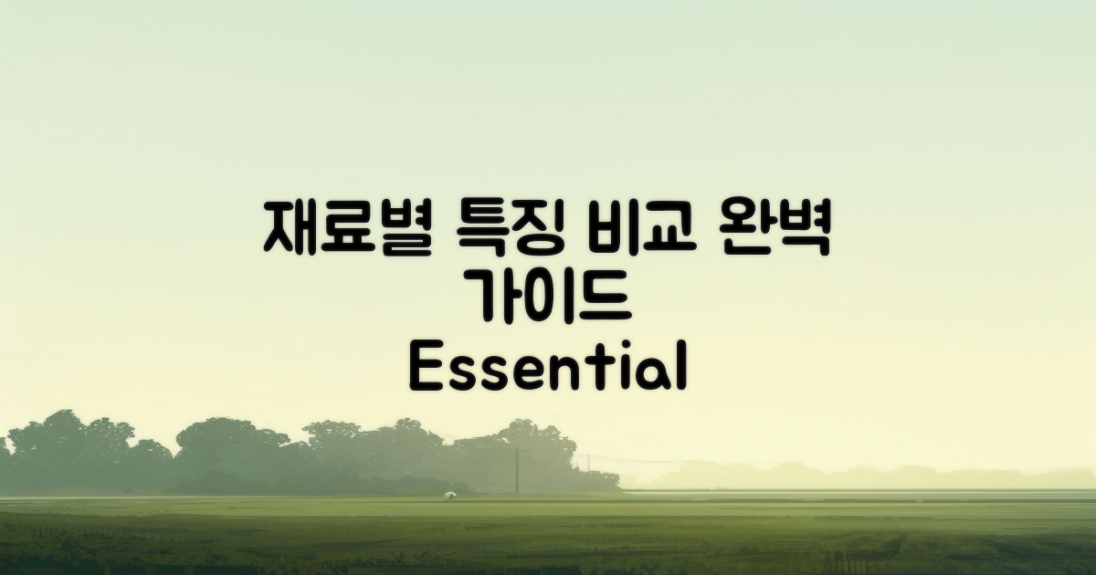 재료별 특징 비교