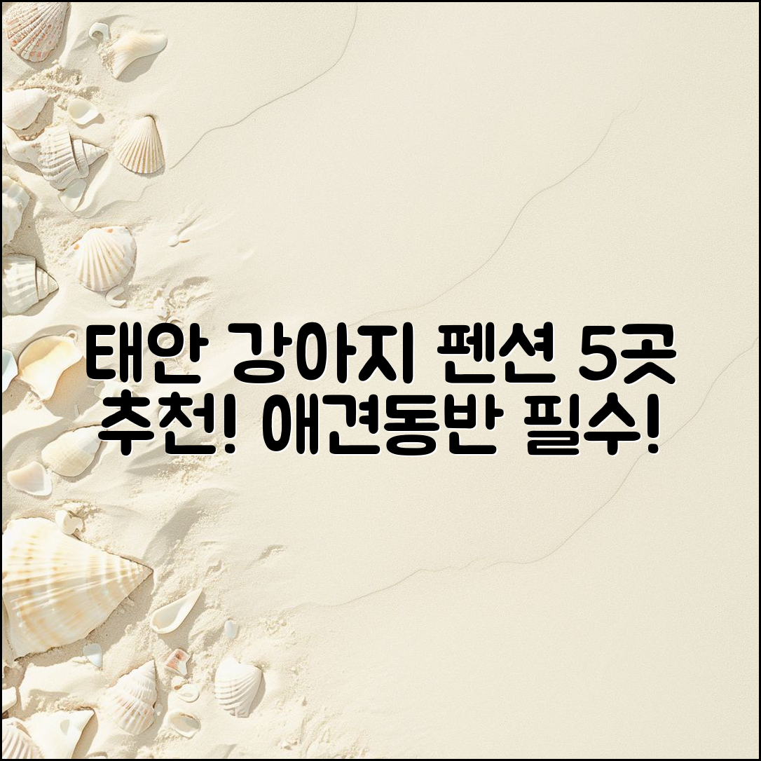 태안애견동반 펜션 후기: 5곳 추천!