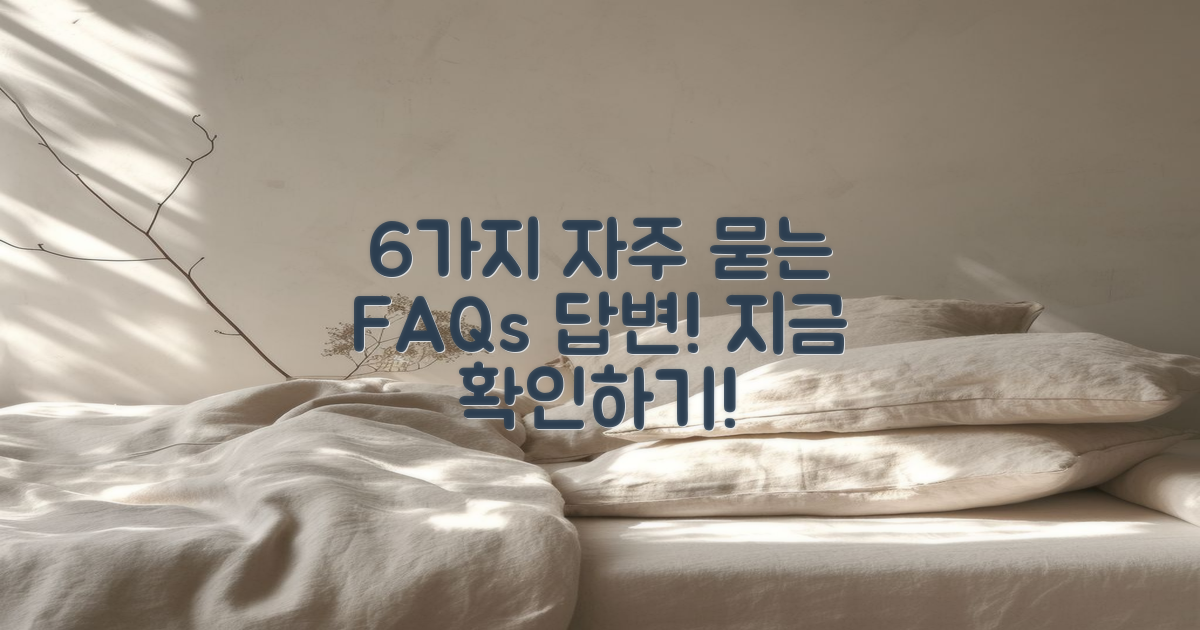 6가지 자주 묻는 질문